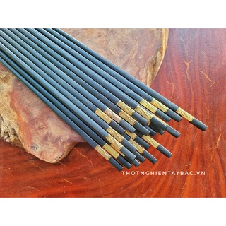 Hộp 10 đôi đũa sừng mạ vàng Hàn Quốc cao cấp