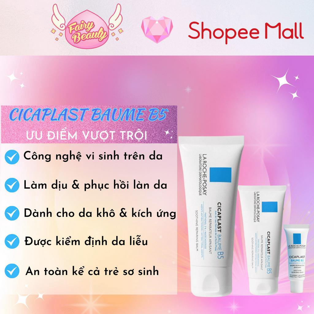 [LA ROCHE-POSAY] Bộ Đôi Siêu Phục Hồi Chuyên Biệt Cho Môi & Làn Da Tối Ưu (Cicaplast Levres 7.5ml - Baume B5 3ml )