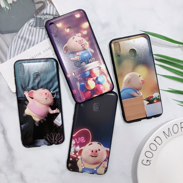 Ốp Samsung M20 Viền Nhựa Dẻo Hình Heo Dễ Thương