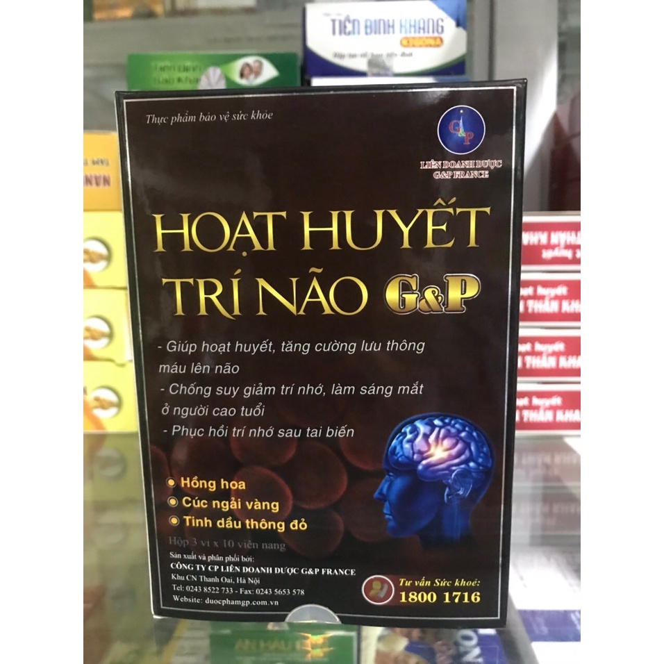 Viên uống hoạt huyết trí não G&P - Giúp hoạt huyết , tăng cường lưu thông máu lên não , phục hồi trí nhớ sau tai biến.