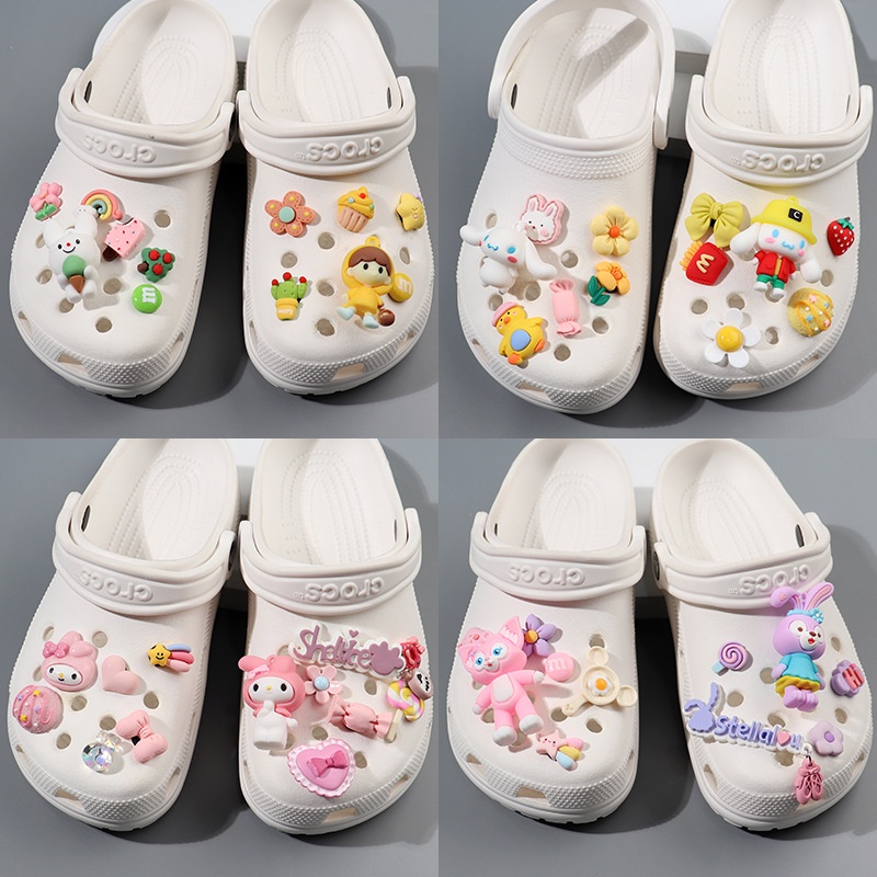 phụ kiện dép Crocs charm DIY khóa giày crocs jibbitz Nhựa trang sức Phụ kiện trang trí giày crocs nút trang trí giày trẻ em Dép Sandal Đồ trang sức Quà tặng sáng tạo món quà đặc biệt