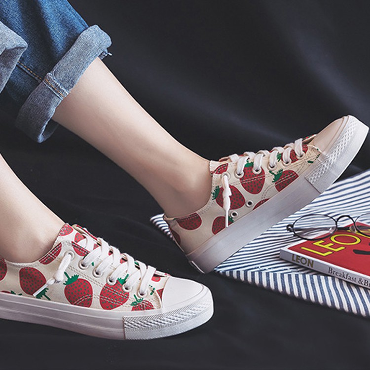 FREE SHIP 99K TOÀN QUỐC{ SALE GIÁ SỐC} Giày Sneaker Nữ Qủa Dâu Tây PARIS2516 Phong Cách Hàn Quốc | BigBuy360 - bigbuy360.vn