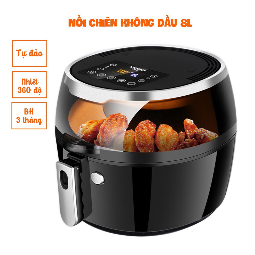 Nồi chiên không dầu NINE SHIELD 8L - Tặng kèm quà tặng - BH 1 năm - MIAN STORE