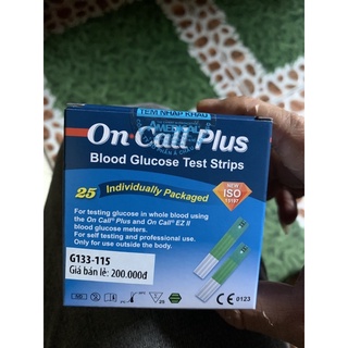Que thử đường huyết on call plus