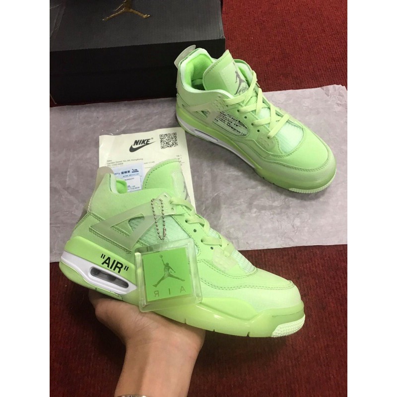 (Zuno Sneaker) Giày sneaker Air Jordan 4 Off White Green