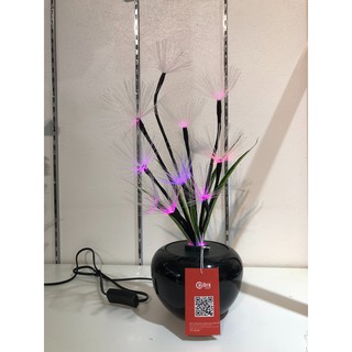 Bình hoa đèn led sợi quang đổi màu -  10 bông led cắm điện 220V BH296