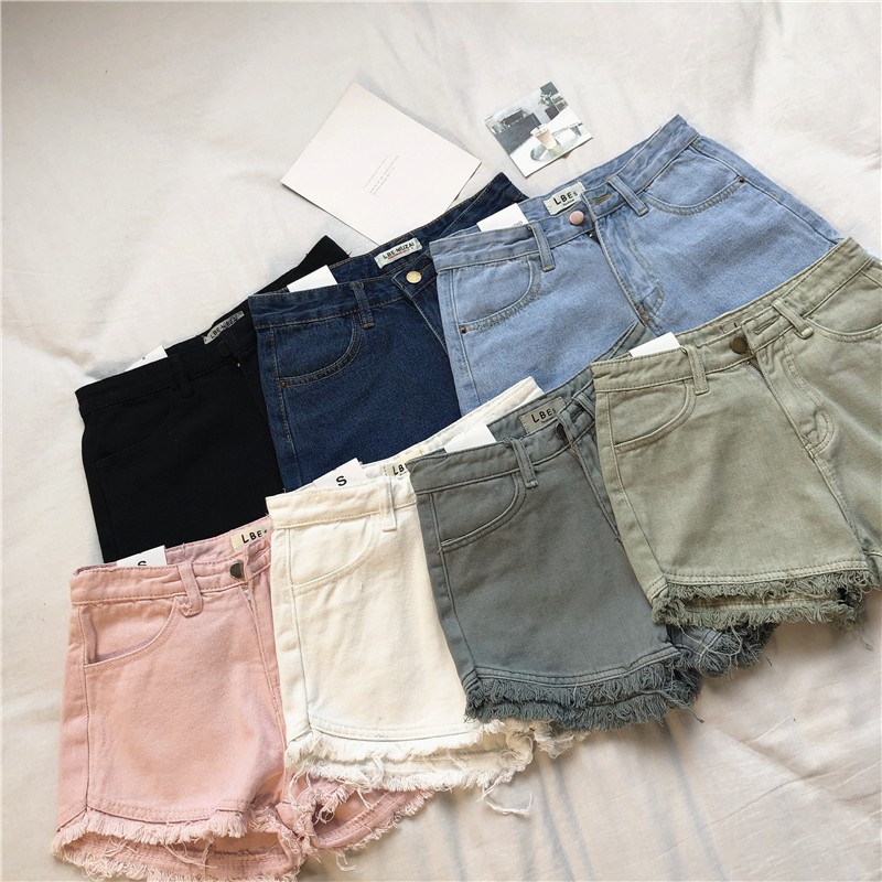 Quần Short Lưng Cao Phong Cách Retro 19034