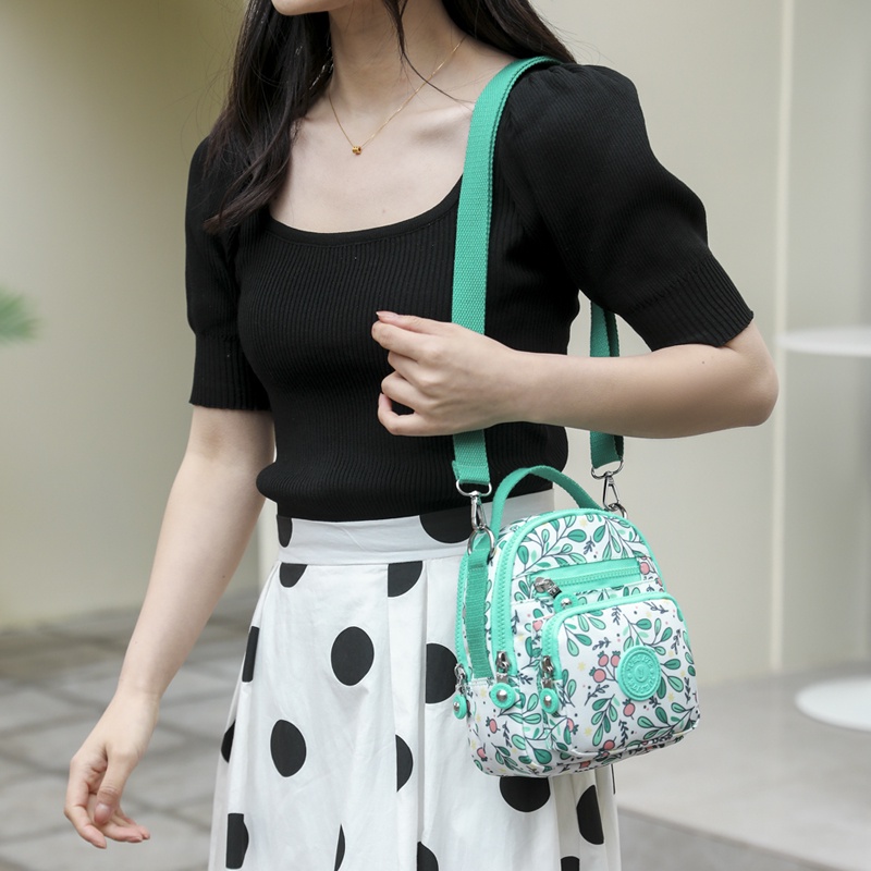 Túi Đeo Chéo Bằng Vải Nylon Siêu Nhẹ Nhiều Lớp Phong Cách Hàn Quốc Thời Trang Mới Cho Nữ