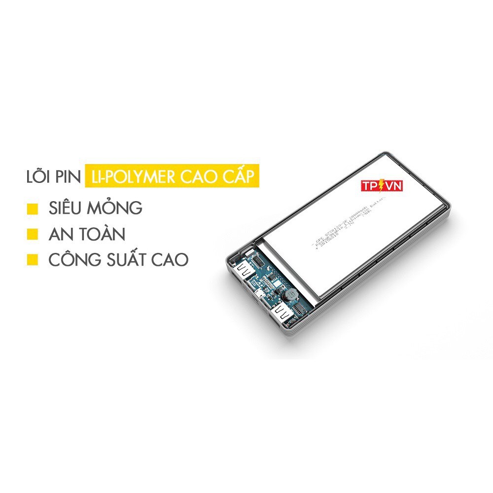 [BH 1 ĐỔI 1 ] Sạc dự phòng13000mAh CHÍNH HÃNG TP-VN bảo hành 12 Tháng.