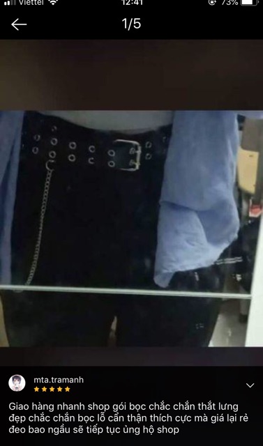 Thắt lưng dây xích 2 hàng lỗ (hàng có sẵn)