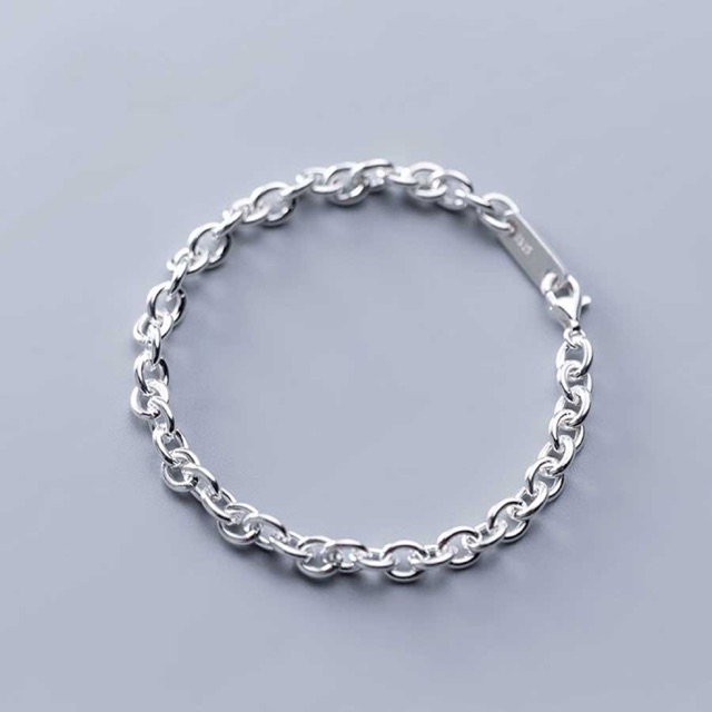Lắc tay bạc H.A.S dạng xích trơn 16cm - Vòng tay bạc thời trang