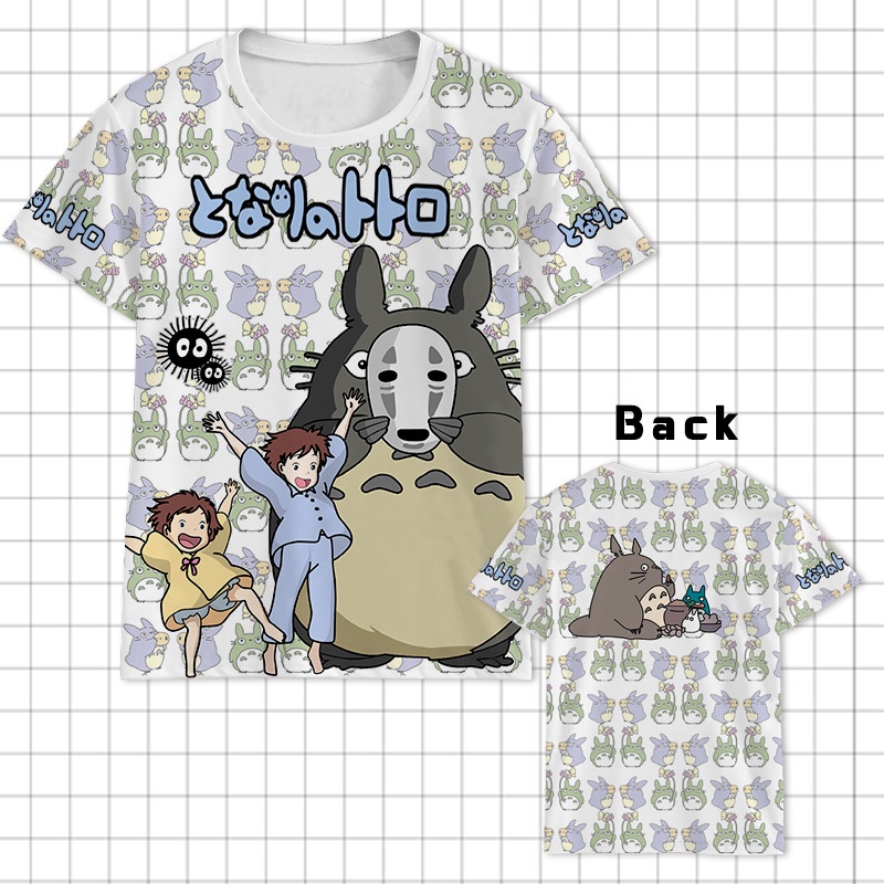 Áo Thun Tay Ngắn In Hình Nhân Vật Phim Hoạt Hình Totoro Trẻ Trung Thời Trang Cho Nam