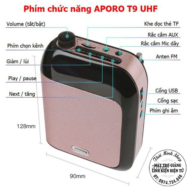 Máy trợ giảng Aporo T9 Pro 2.4G chính hãng