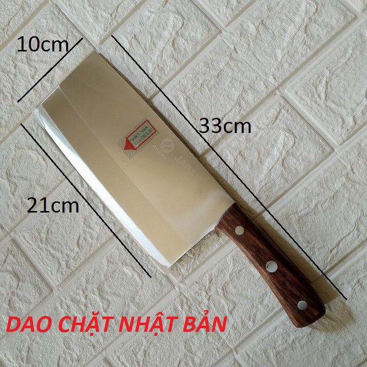 Dao chặt Nhật Bản ASAKH thép SK5 cán gỗ dài 33cm - Dao chặt xương