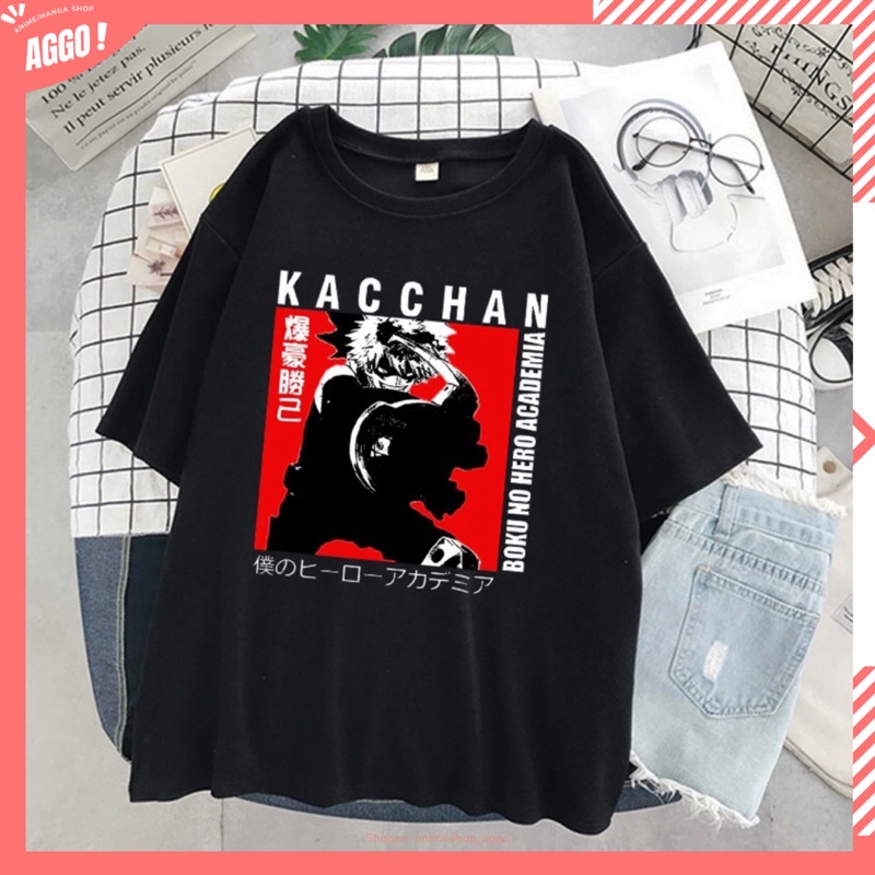 Áo thun tay lửng in hình Bakugou Katsuki anime My Hero Academia nam nữ đủ size mới nhất