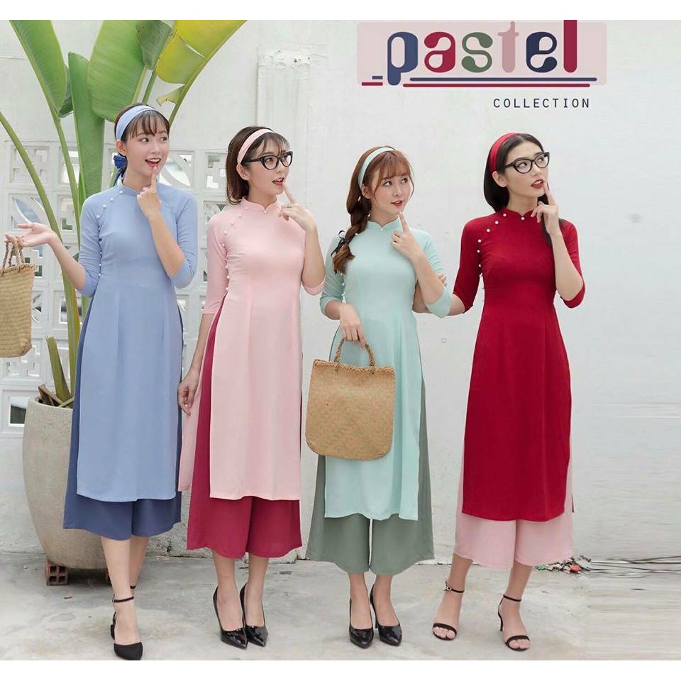 Áo dài cách tân nữ 3 món kèm ảnh thật siêu hot