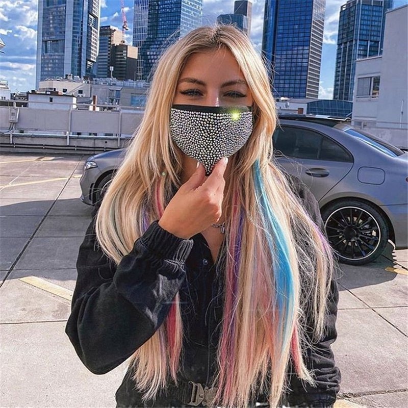 (Hàng Mới Về) Mặt Nạ Pha Lê Lấp Lánh Có Thể Tái Sử Dụng Nhiều Lần