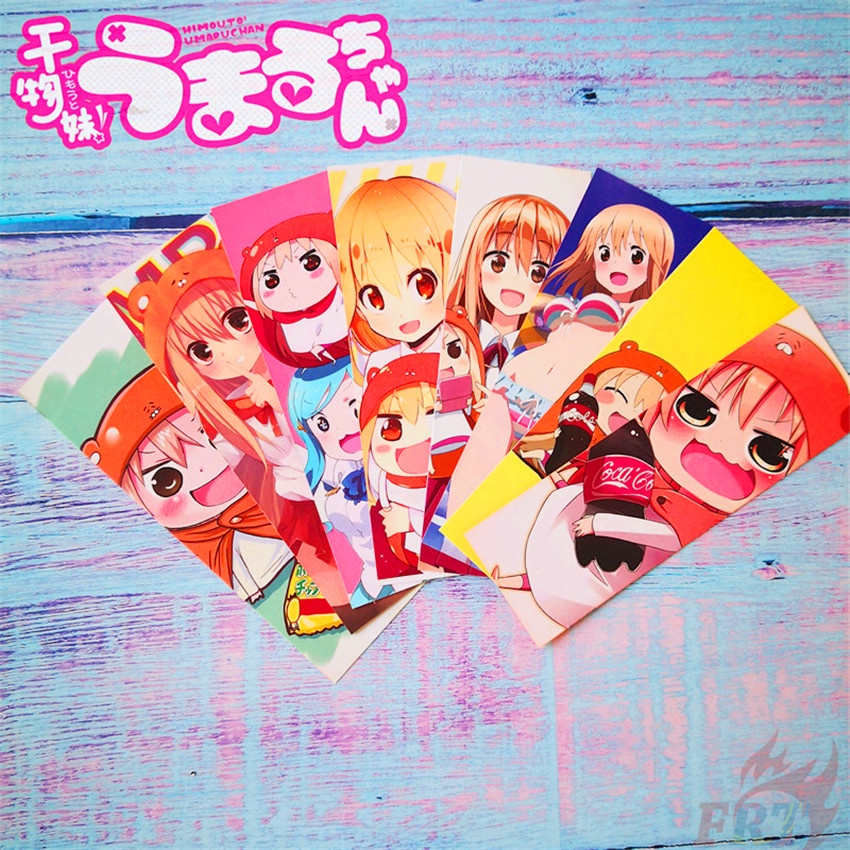 Set 8 Món Đồ Chơi ❉ Himouto! Bookmark Giấy Hình Umaru-chan ❉ Thẻ Đánh Dấu Sách Thời Trang Doma Umaru