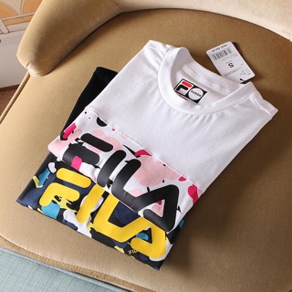 Áo Phông Fila 100% Cotton Trắng/Đen S/M/L