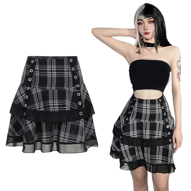 Chân Váy Chữ A Viền Ren Họa Tiết Kẻ Sọc Thời Trang Mùa Hè Cho Nữ