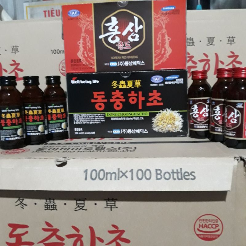 Nước hồng sâm/ Đông trùng hạ thảo hàn quốc 100ml