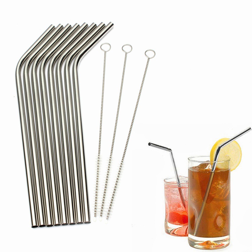 Set 2 Ống Hút Inox Kèm Cọ Rửa Thân Thiện Môi Trường 2241 SIÊU THỊ 88