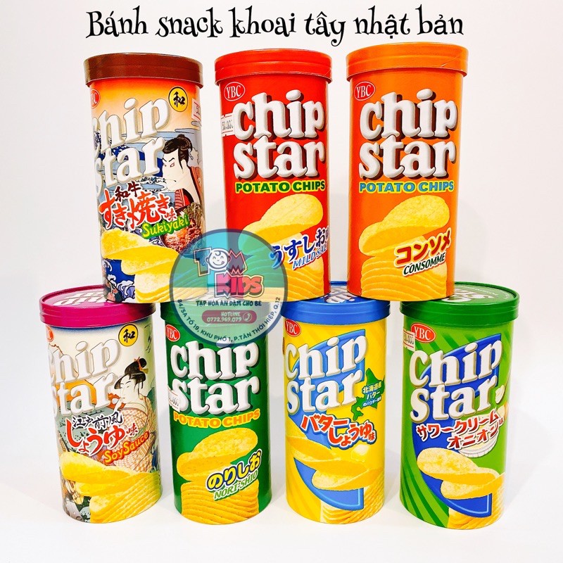 Bánh snack khoai tây Chip Star YBC 50gr ( date 10/2022 )