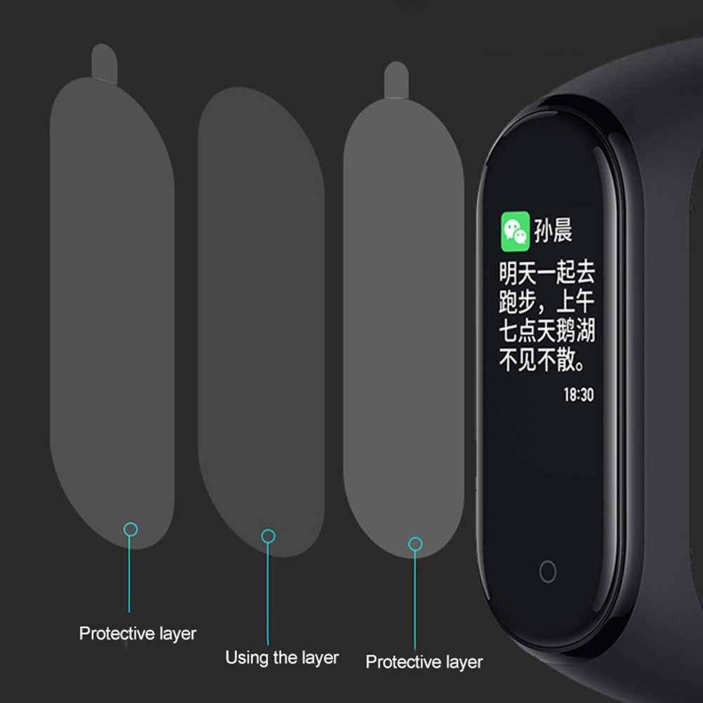 3 Miếng Dán Chống Trầy Bảo Vệ Màn Hình Đồng Hồ Xiaomi Mi Band 4