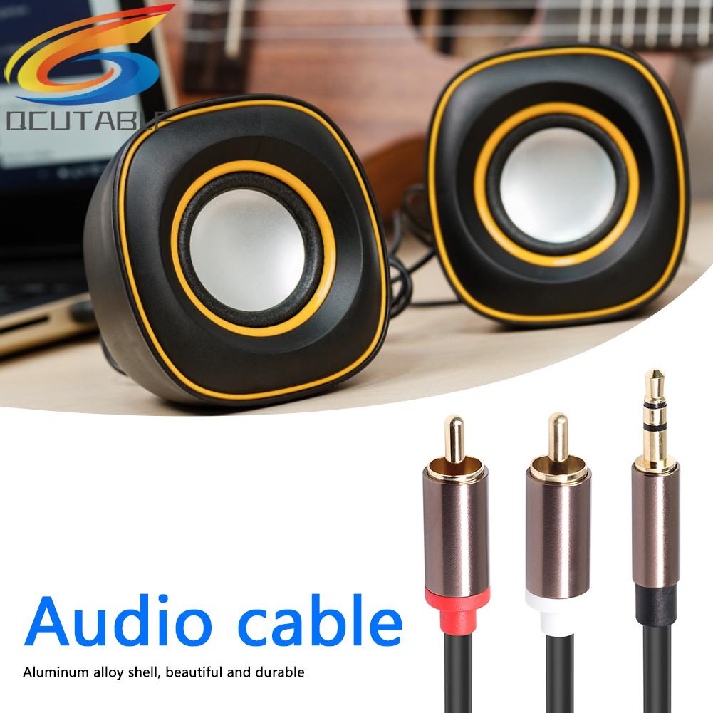 Dây Cáp Âm Thanh Chuyển Đổi Từ Jack 3.5Mm Sang 2 RCA AUX Kích Thước 1/8 inch Sang 2RCA