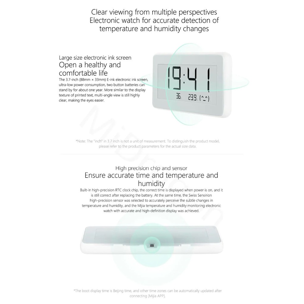 Xiaomi Mijia Ẩm kế điện tử thông minh Electronic Thermometer Hygrometer Pro/Xiaomi Mijia Thermometer 2