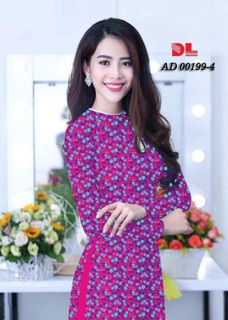Vải áo dài hoa nhí