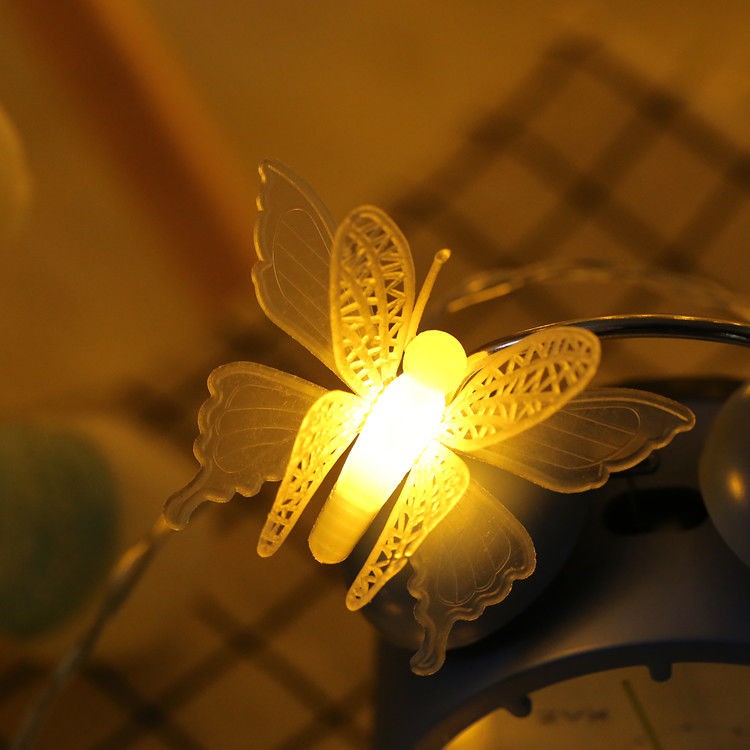 Dây Đèn Led Bươm Bướm Trang Trí 3m Siêu Lung Linh (Dùng Pin)