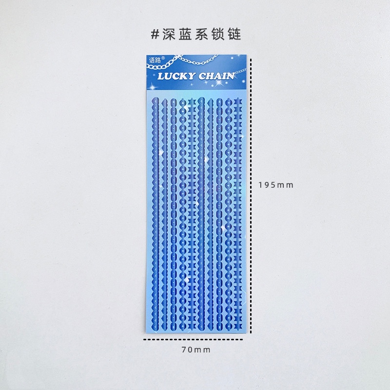 Miếng Dán Trang Trí Chuỗi Hạt Hình Ngôi Sao May Mắn Màu laser Kiểu Hàn Quốc diy