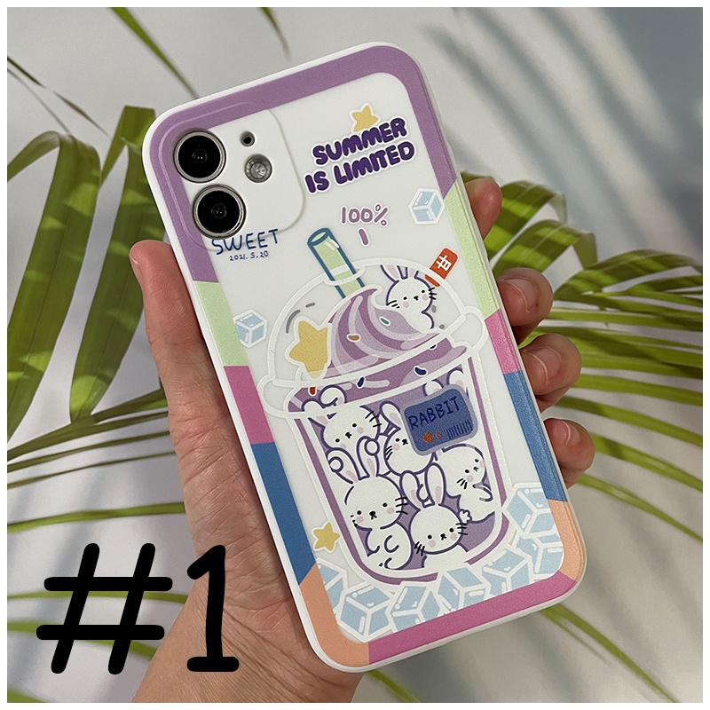Ốp điện thoại TPU mềm hình dưa hấu/thỏ thích hợp cho IPHONE 6 6S 7 8 PLUS X XS XR 11 12 13 MINI PRO MAX