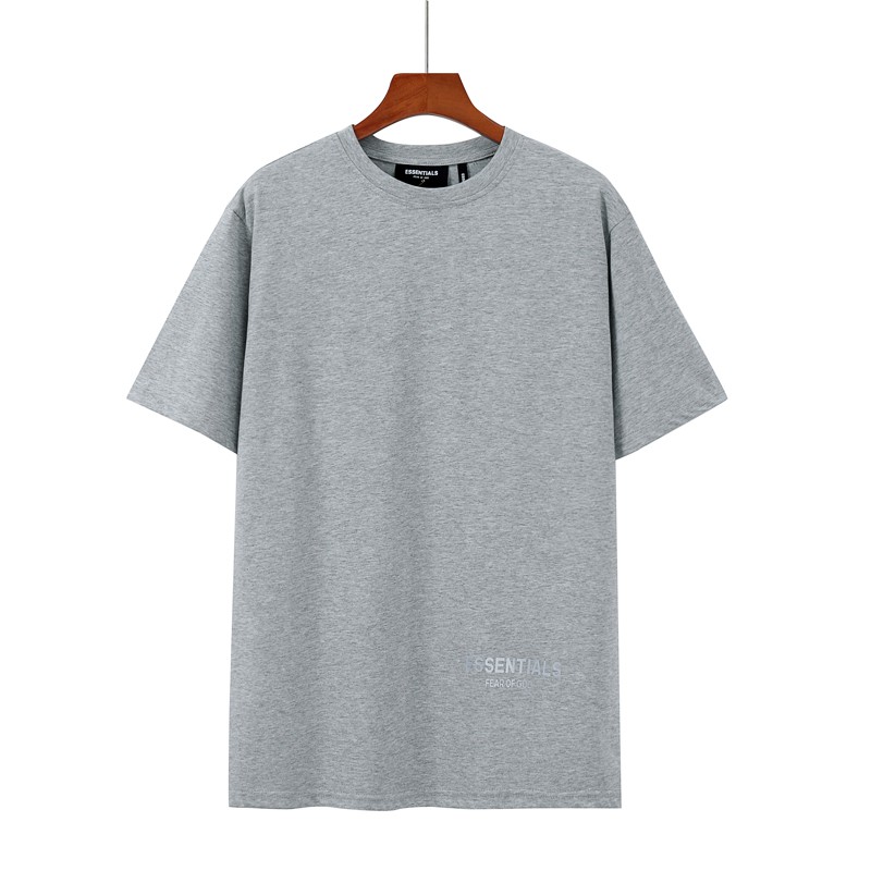 FEAR OF GOD FOG ESSENTIALS Wide Neck T-shirt With Short Sleeve Reflective Pattern 3m Unique