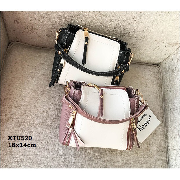 [Siêu Rẻ] XTU520 Túi đeo chéo da chần phong cách Hàn Quốc | BigBuy360 - bigbuy360.vn