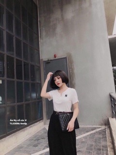 Áo NY cổ V cúc - TL/BN
