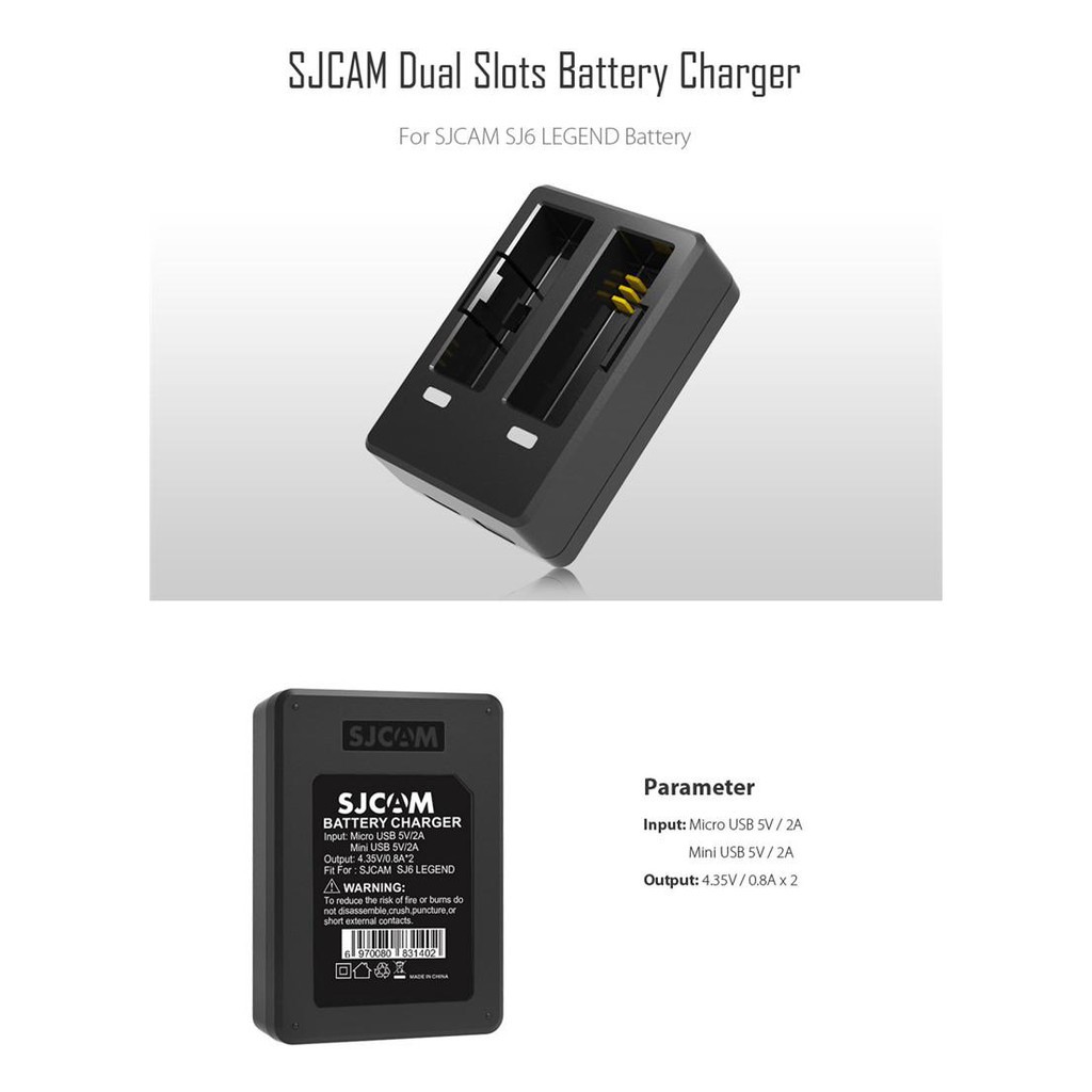 [SIÊU SALL ] Dock sạc đôi cho camera hành trình SJCAM SJ6 legend, SJ6 legend air, dock sạc sjcam sj6 lengend, dock sạc c