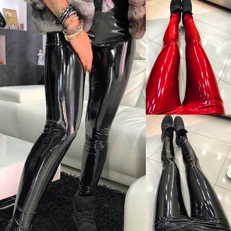 Quần legging da cao su bóng dáng ôm quyến rũ cho nữ | BigBuy360 - bigbuy360.vn
