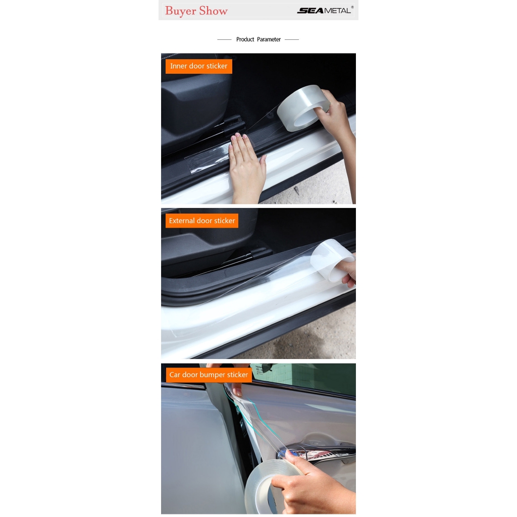 Cuộn Phim Vinyl Dài 3M Dán Bảo Vệ Cạnh Cửa Xe Hơi