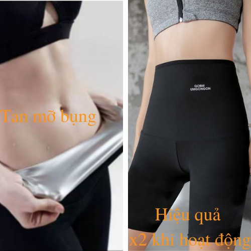 Quần legging lửng, sinh nhiệt đổ mồ hôi tan mỡ bụng - định hình Born Uncommon