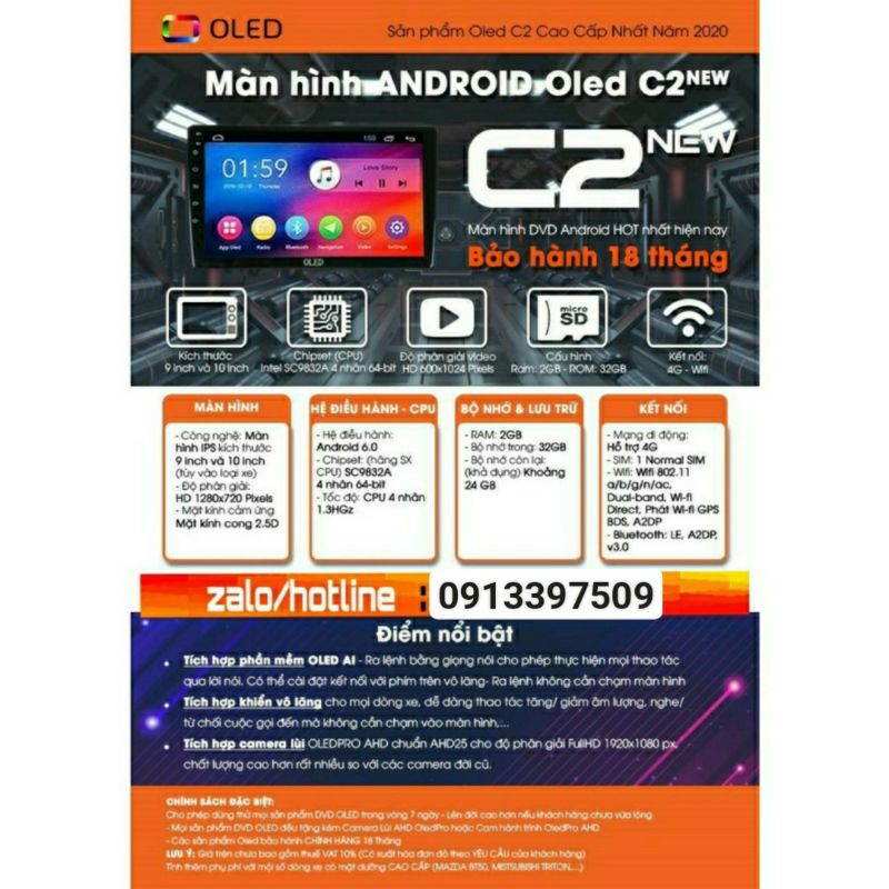 Màn hình Android OledC2new2022 theo xe Hyundai Accent 2016- 2020 ,màn hình ô tô, tích hợp camera hành trình