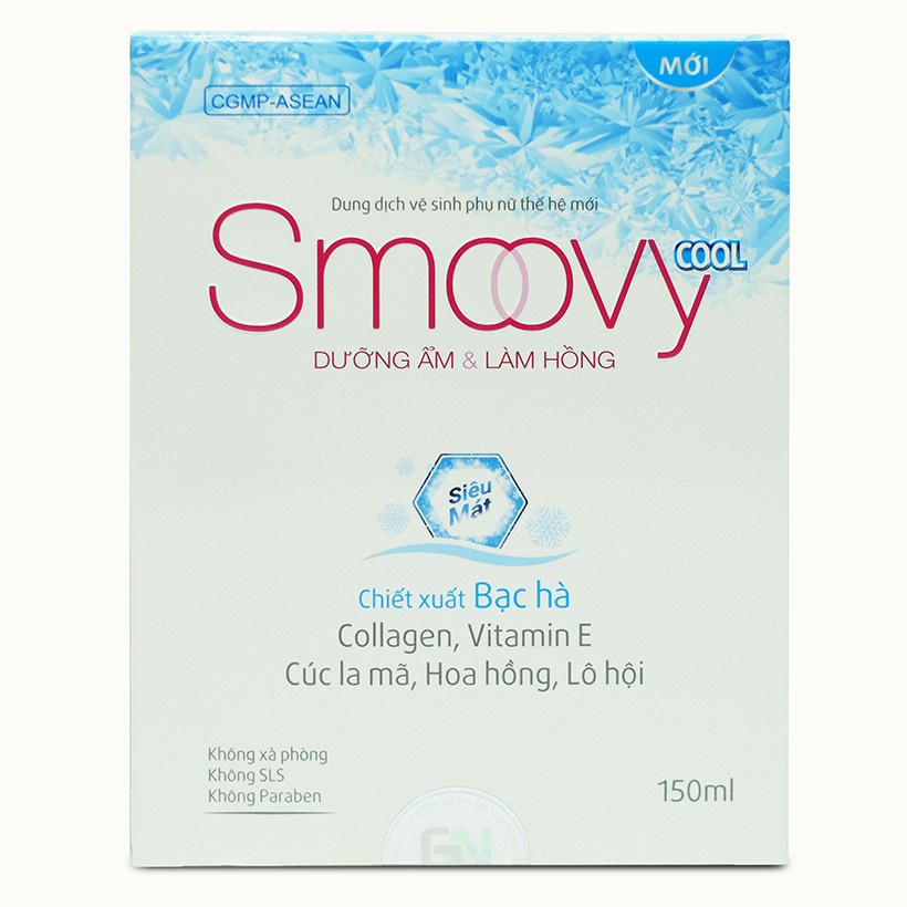 Dung Dịch Vệ Sinh Smoovy Cool Bạc Hà Thế Hệ Mới.Dưỡng Ẩm,Làm Hồng,Mát Dịu