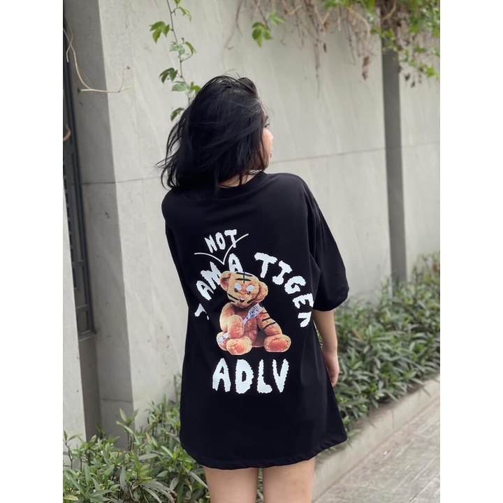 Áo Thun Tay Lỡ ADLV I'm not Tiger, Form rộng oversize, áo phông unisex, chất liệu Cotton - KKIMShop