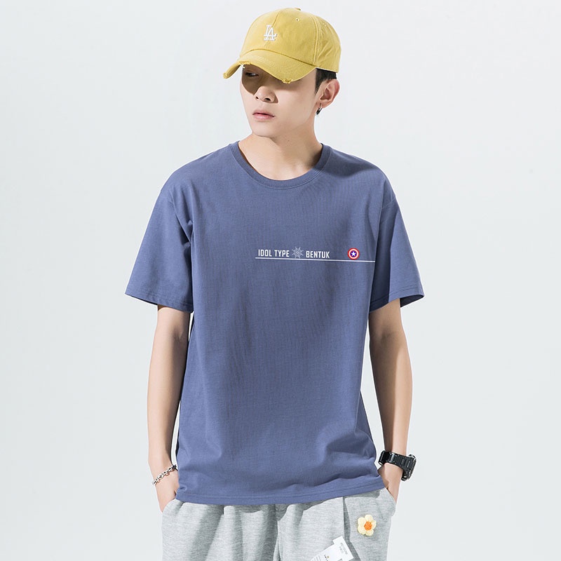 Áo Thun Cotton Tay Ngắn Cổ Tròn Dáng Rộng Thời Trang Mùa Hè Mới Cho Nam