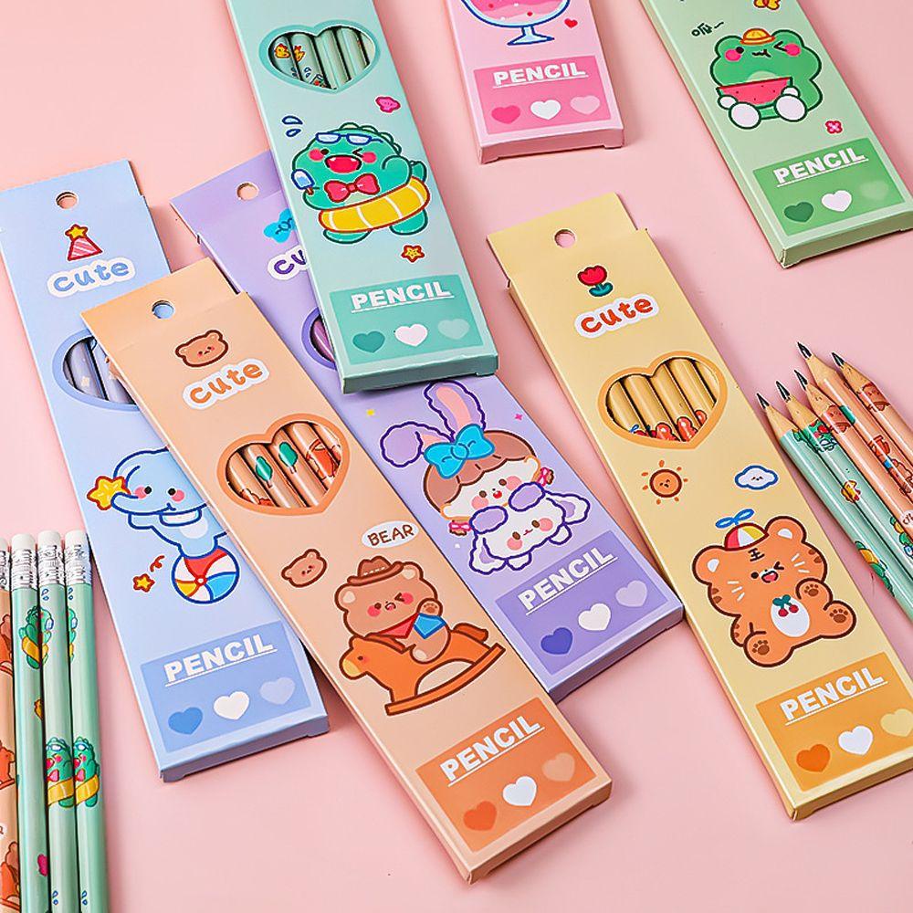 CLEOES Set 6 Bút Chì Họa Tiết Hoạt Hình Đáng Yêu