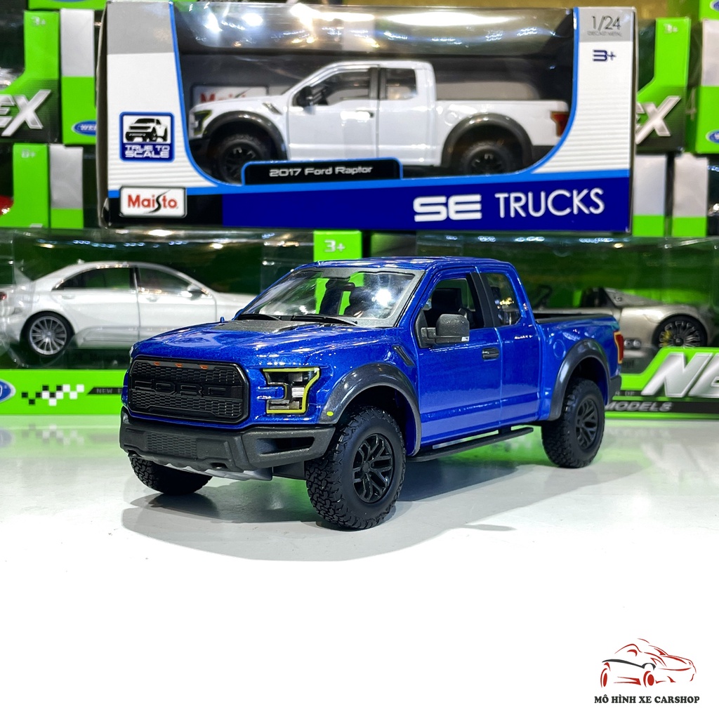 Mô hình xe Ford Ranger 2017 tỉ lệ 1:24 của hãng MAISTO màu xanh