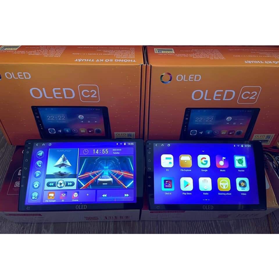 Màn Hình Android Oled C2 Theo Xe Lancer 2006 - 2009, kèm dưỡng và jack nguồn zin