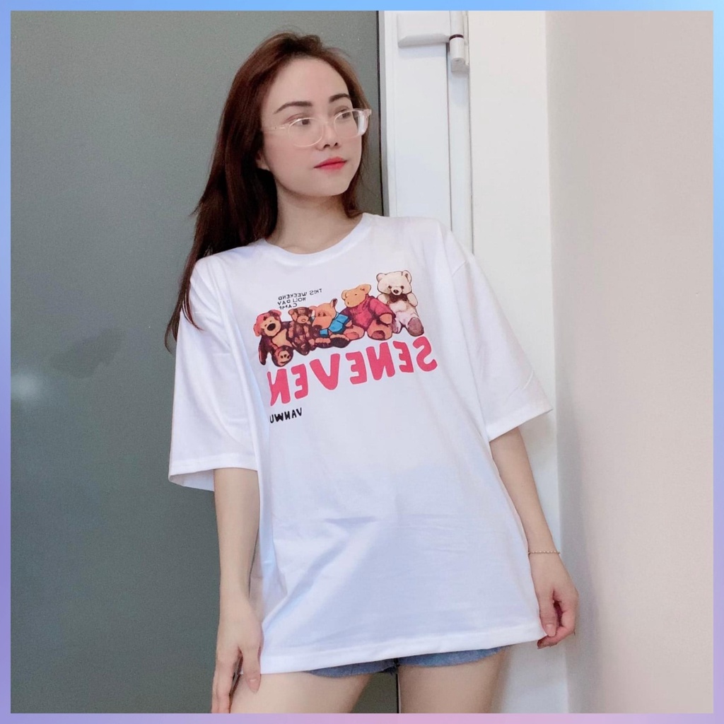 Áo thun Unisex tay lỡ form rộng cotton hàn Tee Shop. Áo phông nữ form rộng tay lỡ cotton co giãn, thoáng mát | BigBuy360 - bigbuy360.vn