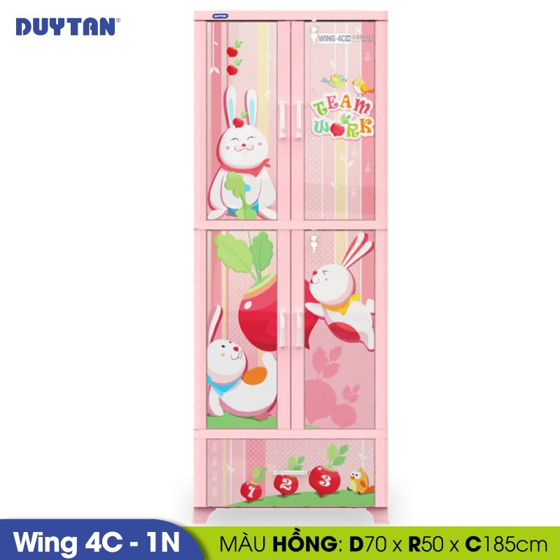 Tủ Nhựa Duy Tân WING 4C-1N - 1159 (Nhiều Màu)